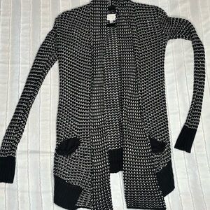 Wilfred Black and White Knit Cardigan